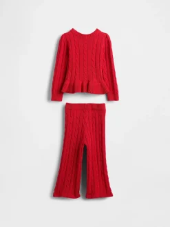 Baby & Toddler Cable-Knit Sweater Set