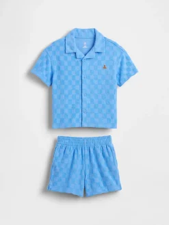 Baby & Toddler Checkered Terry Resort Outfit Set