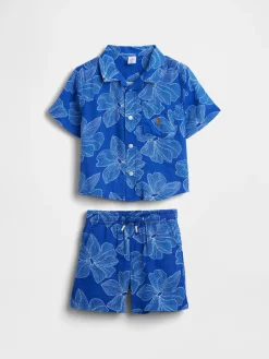 Baby & Toddler Cotton Gauze Floral Outfit Set
