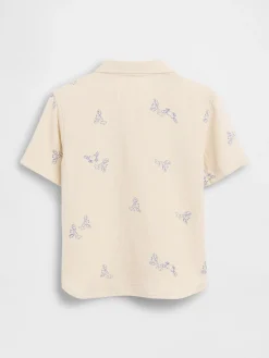 Baby & Toddler Cotton Gauze Print Polo Shirt