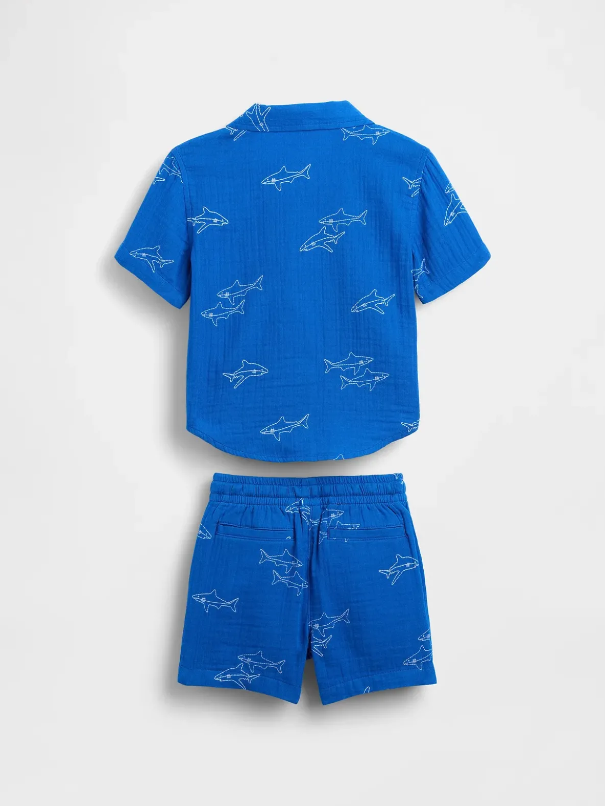 Baby & Toddler Cotton Gauze Polo Outfit Set