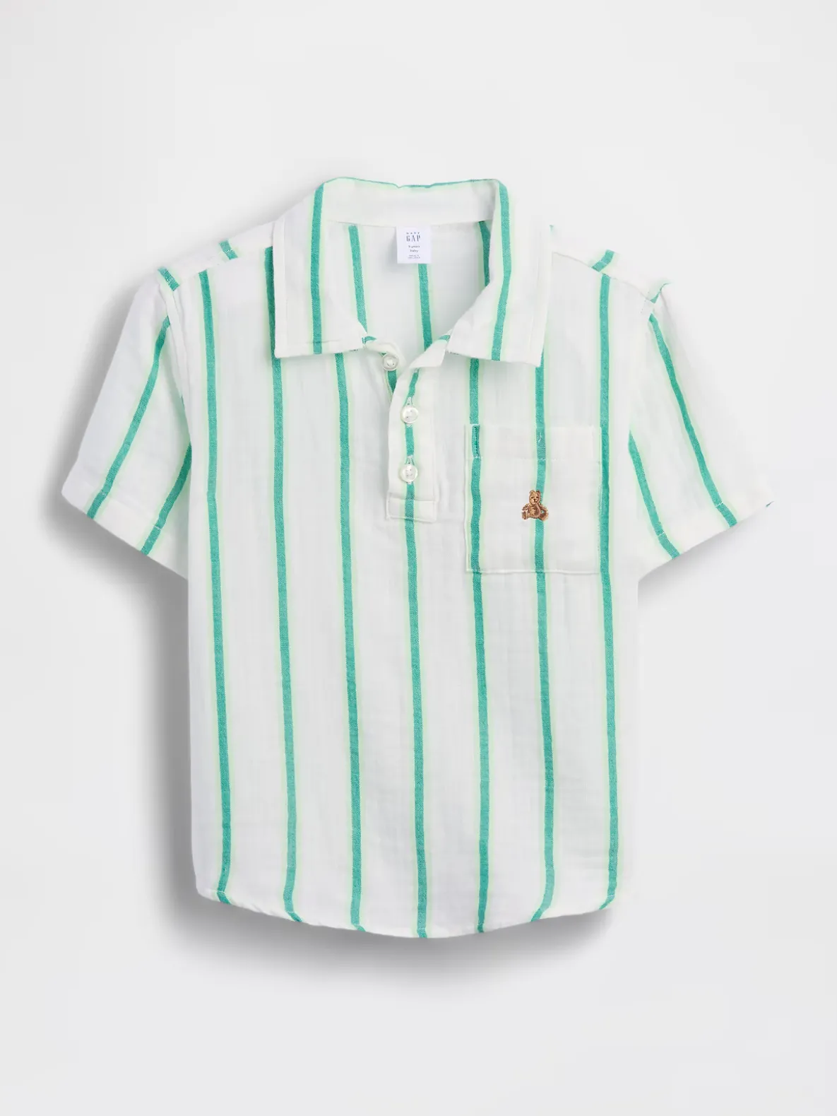 Baby & Toddler Cotton Gauze Print Polo Shirt