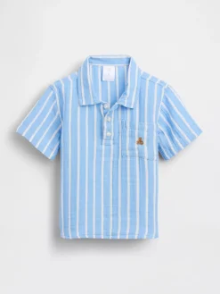 Baby & Toddler Cotton Gauze Print Polo Shirt