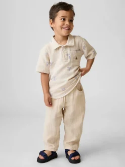 Baby & Toddler Cotton Gauze Pull-On Barrel Pants