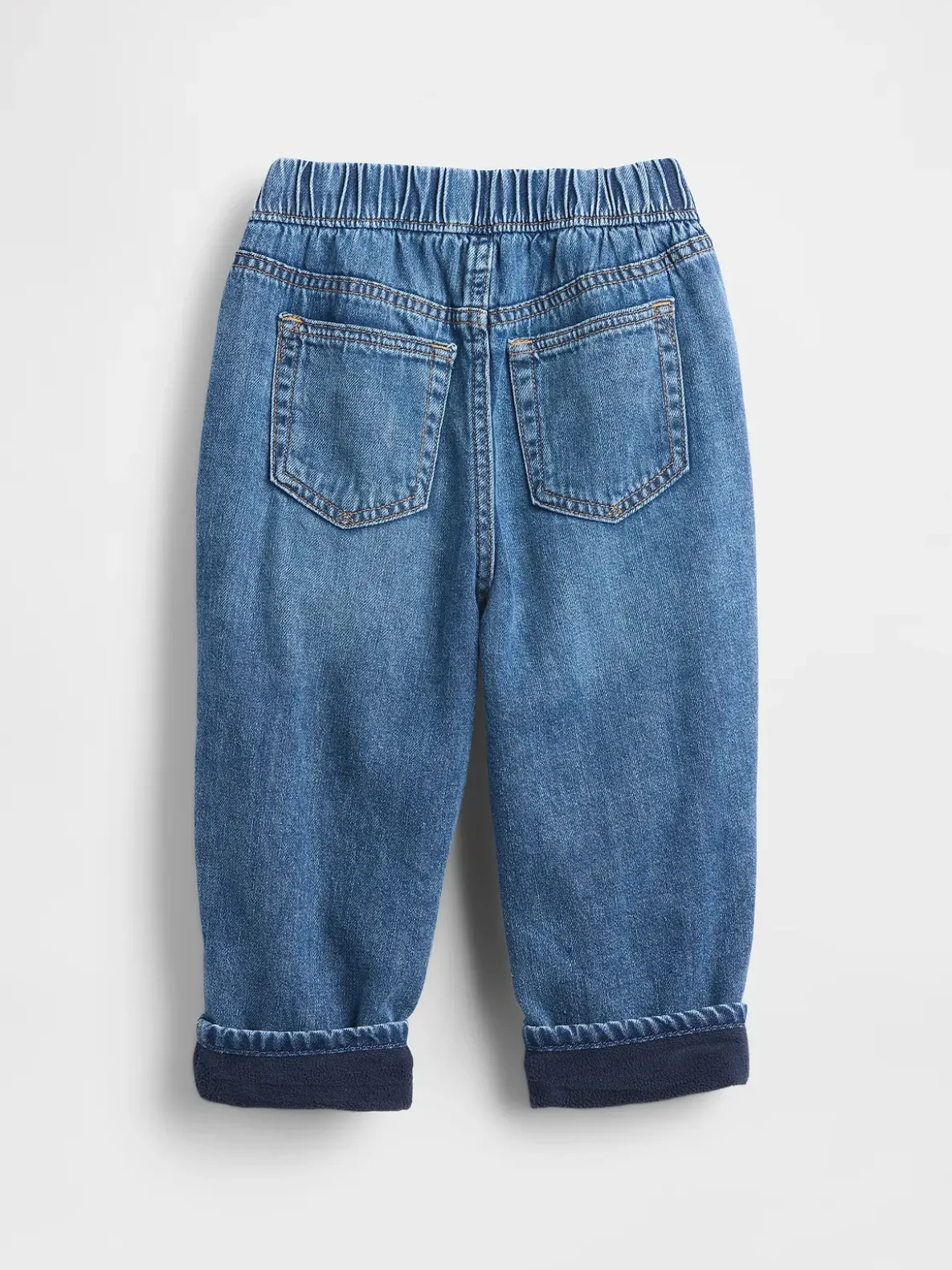 Baby & Toddler Cozy-Lined Barrel Jeans