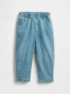 Baby & Toddler Cozy-Lined Barrel Jeans