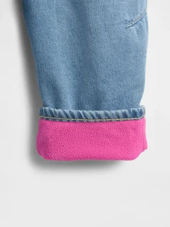 Baby & Toddler Cozy-Lined Barrel Jeans