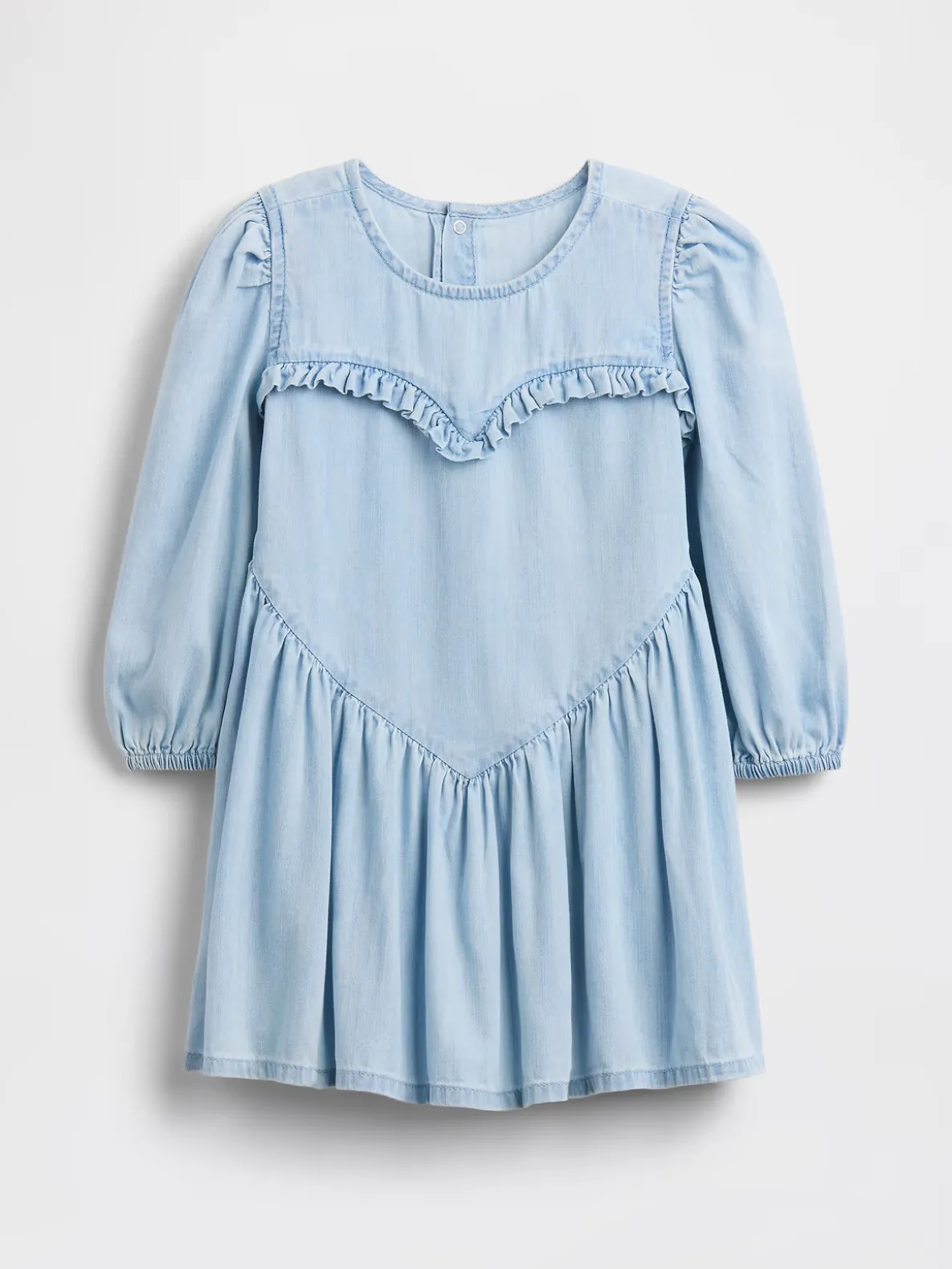 Baby & Toddler Denim Ruffle Heart Dress