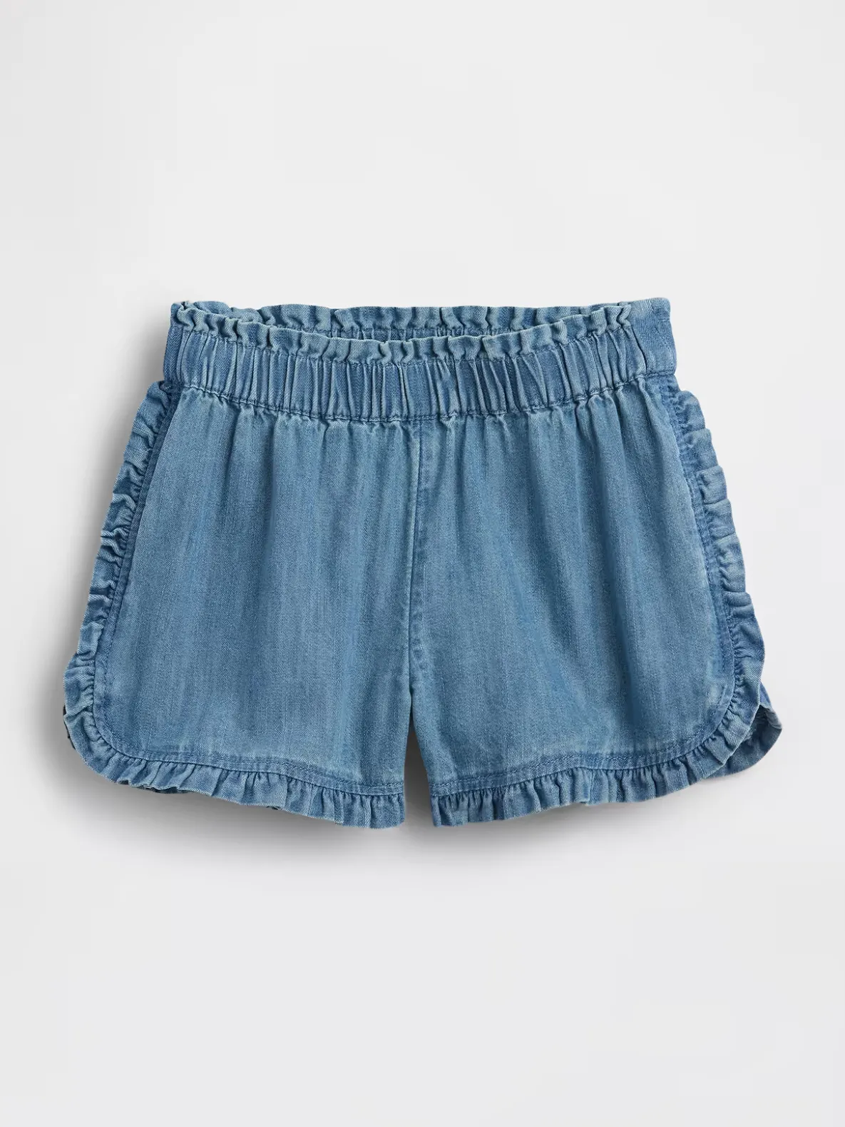 Baby & Toddler Denim Ruffle Pull-On Shorts