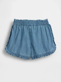 Baby & Toddler Denim Ruffle Pull-On Shorts
