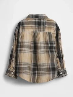 Baby & Toddler Double-Weave Plaid Shirt