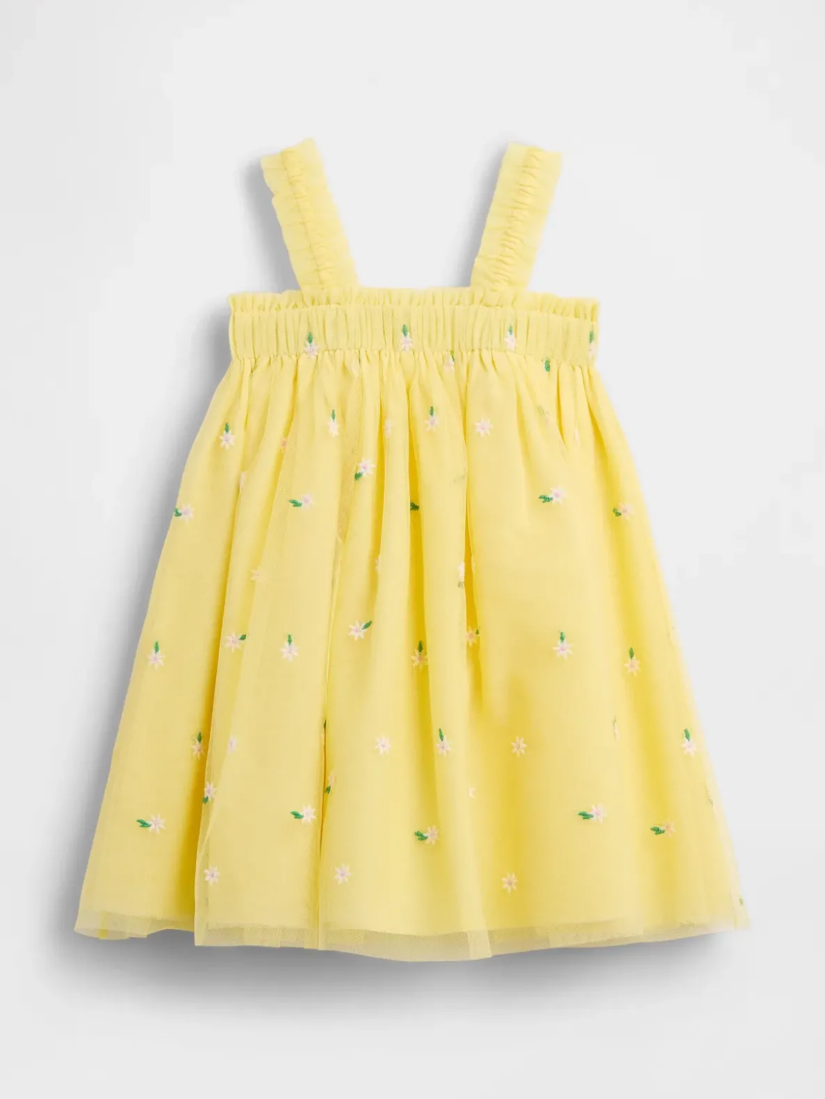 Baby & Toddler Embroidered Daisy Tulle Dress