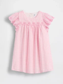Baby & Toddler Eyelet Gingham Dress