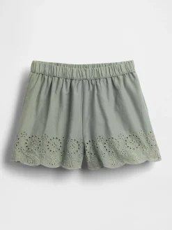 Baby & Toddler Eyelet Hem Pull-On Shorts