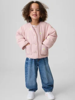Baby & Toddler Floral Embroidered Quilted Jacket