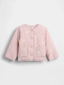 Baby & Toddler Floral Embroidered Quilted Jacket