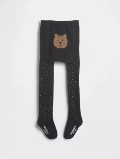 Baby & Toddler Glitter Dot Bear Tights