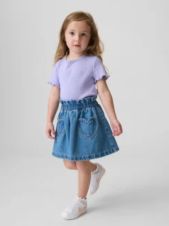 Baby & Toddler Heart Pocket Denim Skirt