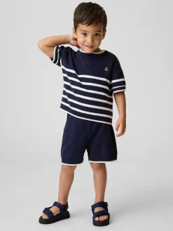 Baby & Toddler Henley Stripe Sweater Set
