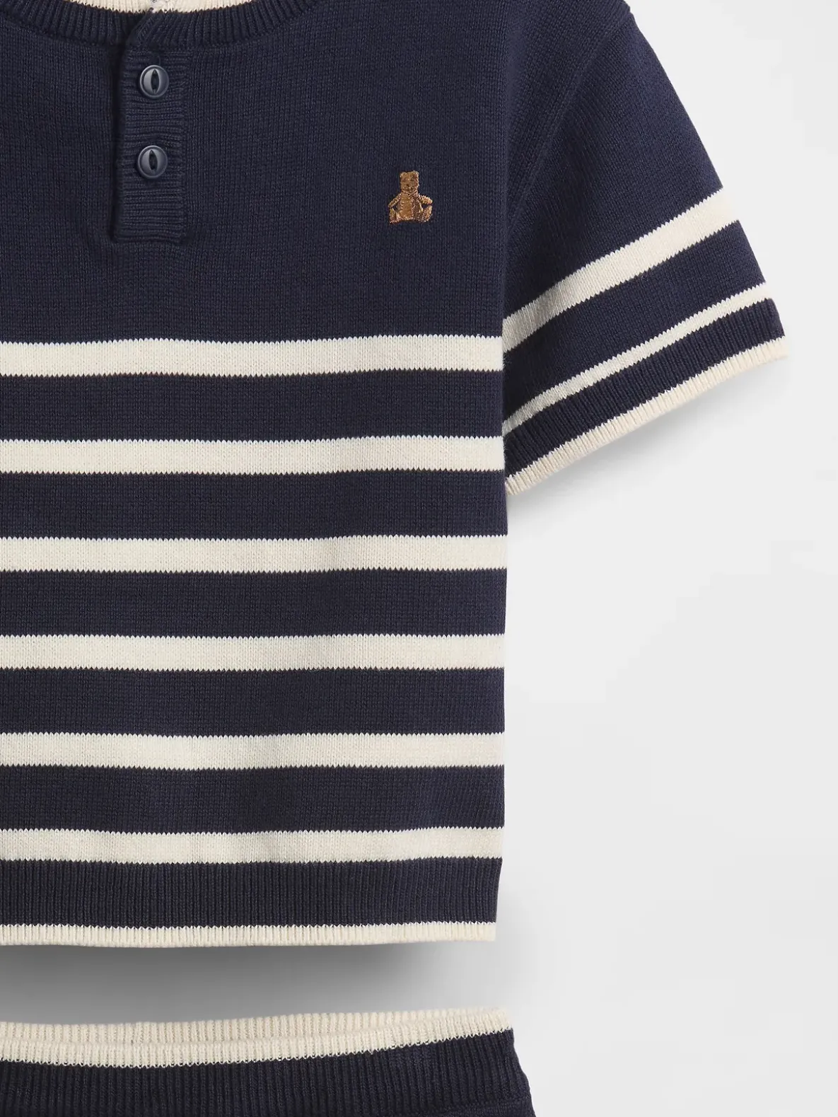 Baby & Toddler Henley Stripe Sweater Set