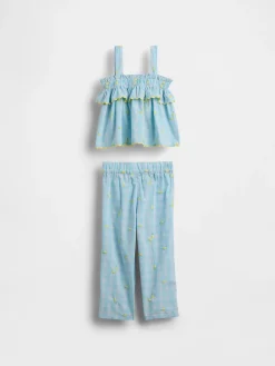 Baby & Toddler Lemon Gingham Outfit Set