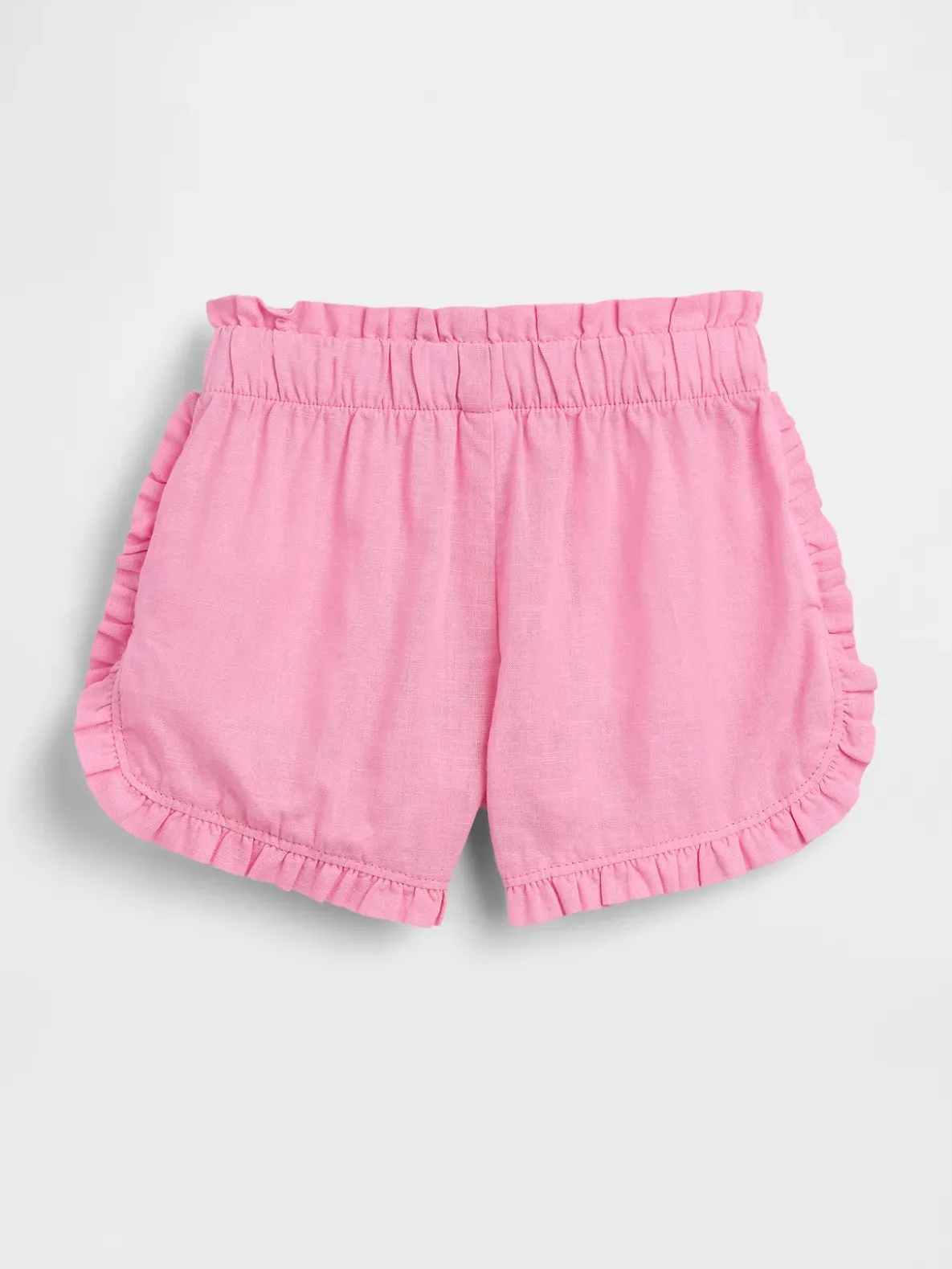 Baby & Toddler Linen-Cotton Ruffle Dolphin Shorts