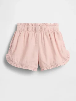 Baby & Toddler Linen-Cotton Ruffle Dolphin Shorts