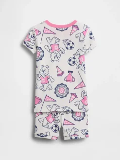 Baby & Toddler Organic Brushed Cotton Bear Logo PJ Short Set
