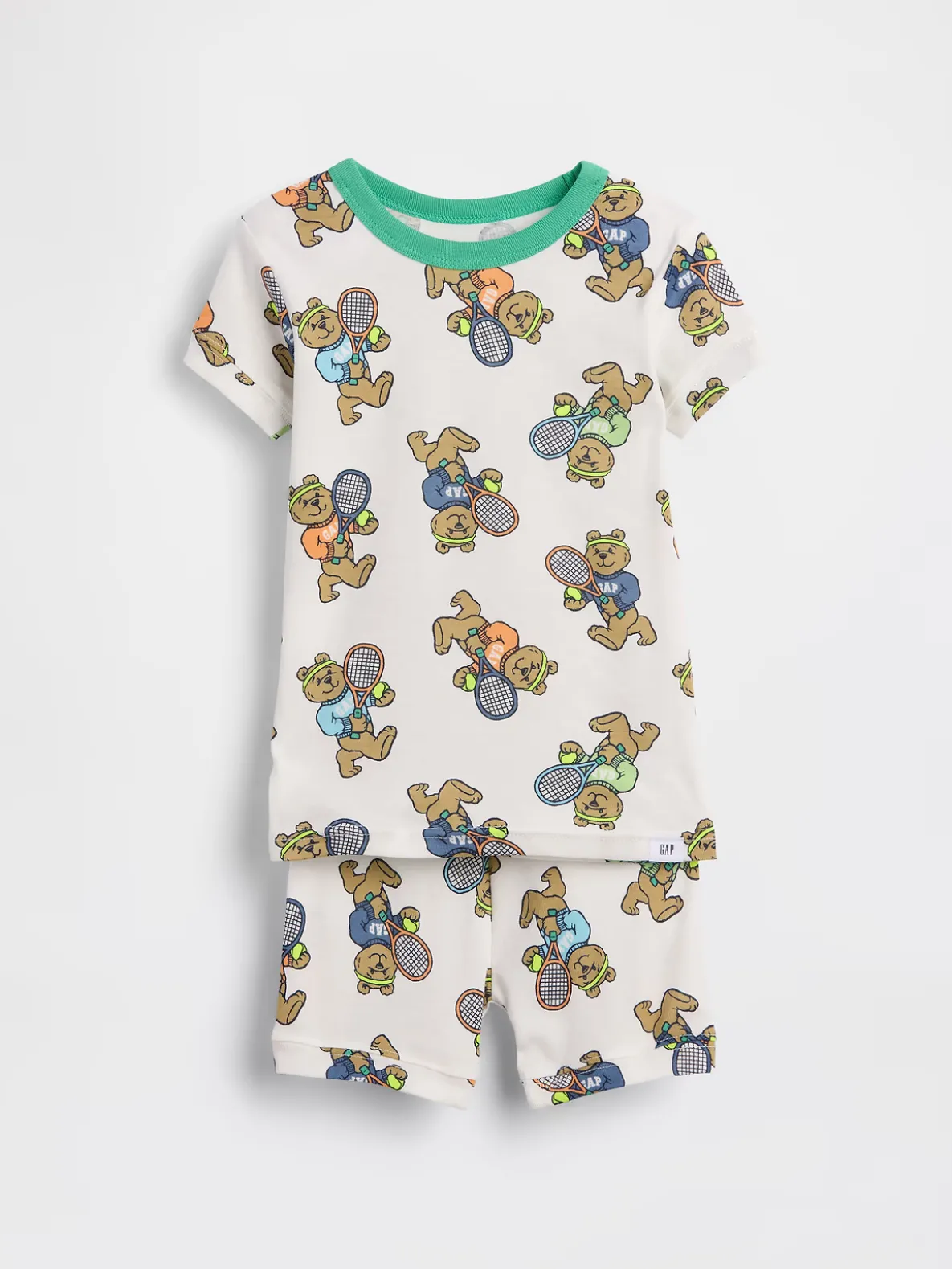 Baby & Toddler Organic Brushed Cotton Brannan Bear Tennis PJ Short Set