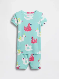 Baby & Toddler Organic Brushed Cotton Pool Float PJ Short Set