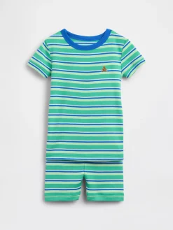 Baby & Toddler Organic Brushed Cotton Stripe PJ Short Set