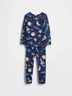 Baby & Toddler Organic Brushed Cotton Space PJ Set