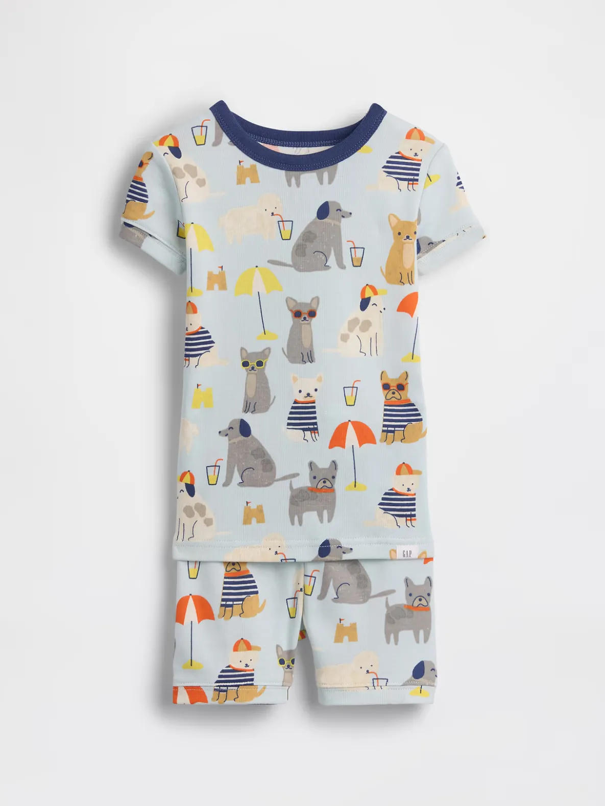 Baby & Toddler Organic Brushed Cotton Beach Dogs PJ Short Set