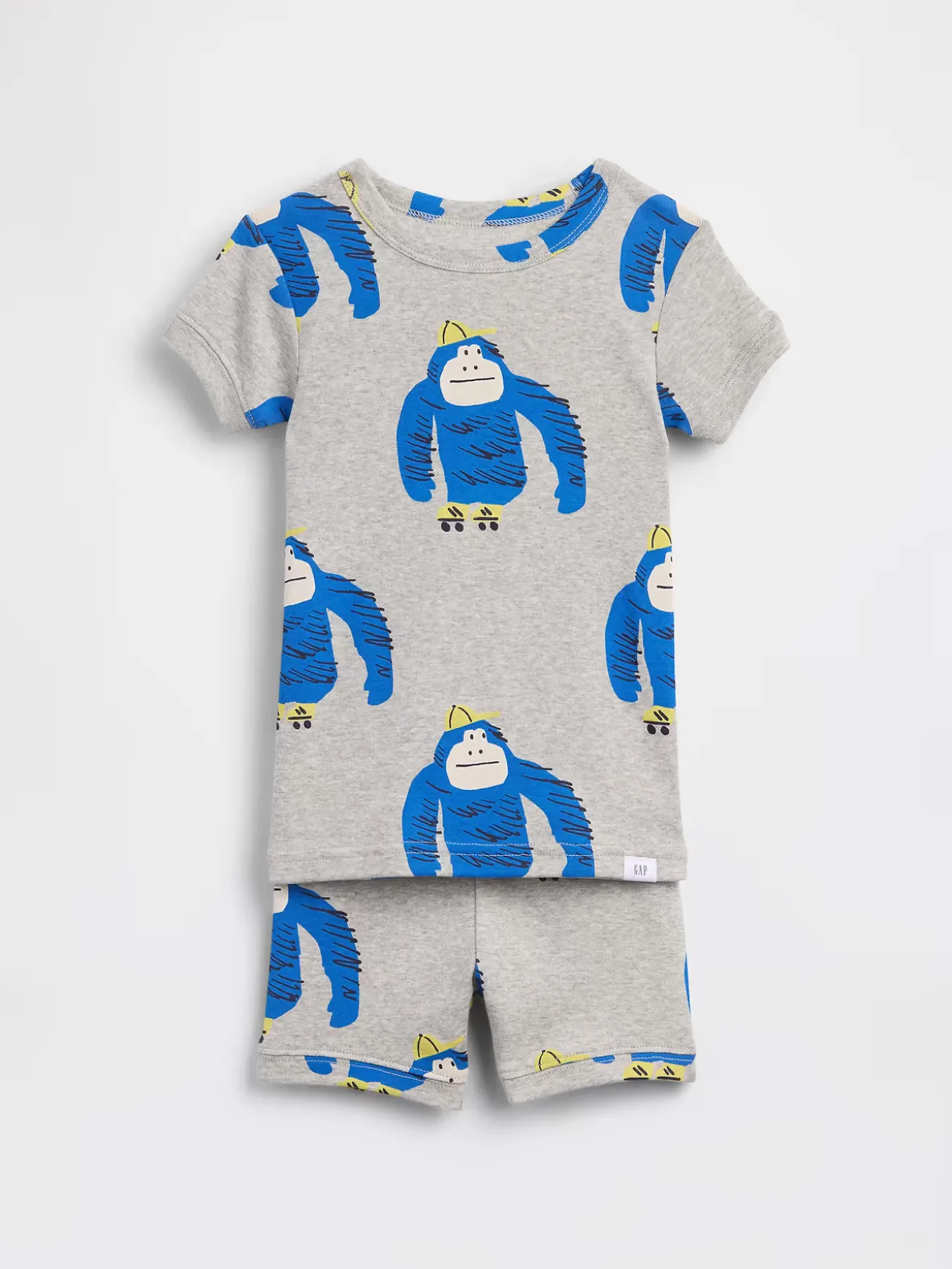 Baby & Toddler Organic Brushed Cotton Gorilla PJ Short Set