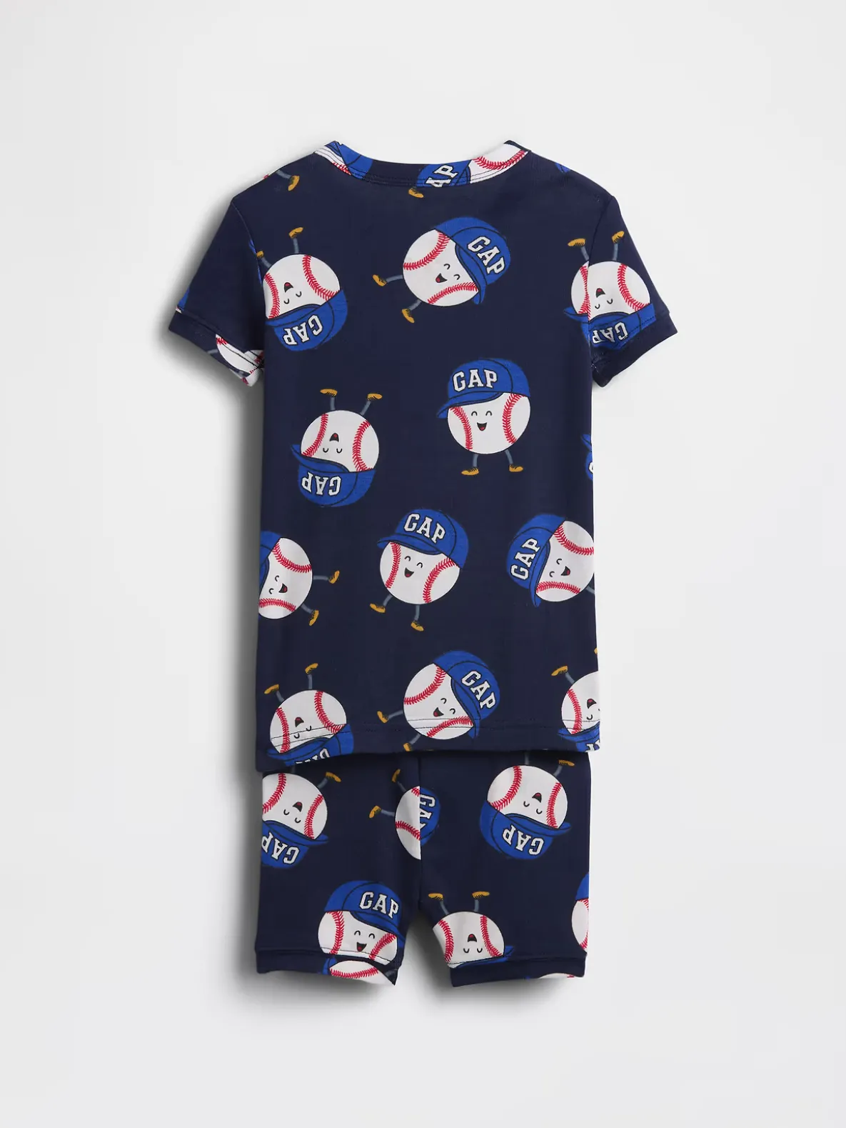 Baby & Toddler Organic Brushed Cotton Baseball PJ Short Set