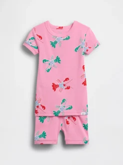 Baby & Toddler Organic Brushed Cotton Lobster PJ Short Set