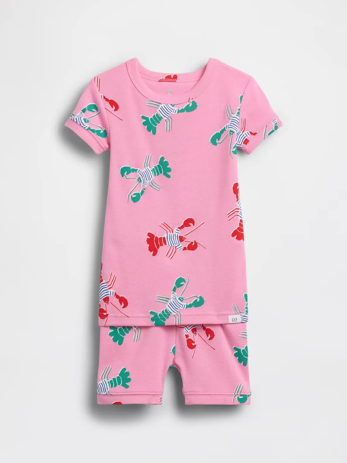 Baby & Toddler Organic Brushed Cotton Lobster PJ Short Set