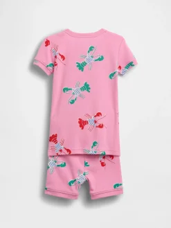 Baby & Toddler Organic Brushed Cotton Lobster PJ Short Set