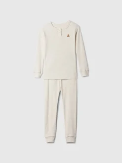 Baby & Toddler Organic Brushed Cotton Henley PJ Set