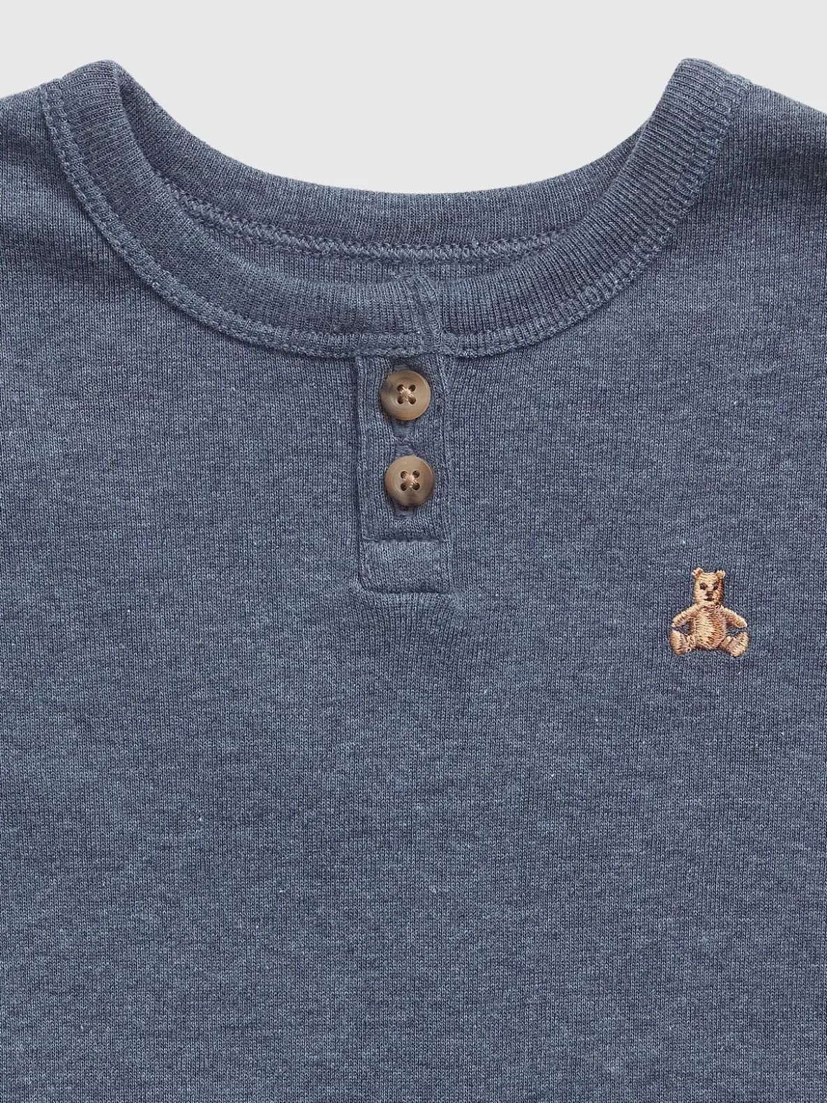 Baby & Toddler Organic Cotton Heather Henley PJ Set