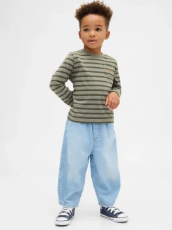 Baby & Toddler Pull-On Barrel Jeans