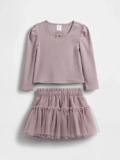 Baby & Toddler Rib & Tulle Outfit Set