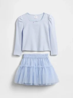 Baby & Toddler Rib & Tulle Outfit Set