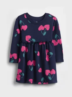 Baby & Toddler Ruffle-Waist Sweatshirt Dress