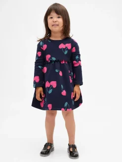 Baby & Toddler Ruffle-Waist Sweatshirt Dress