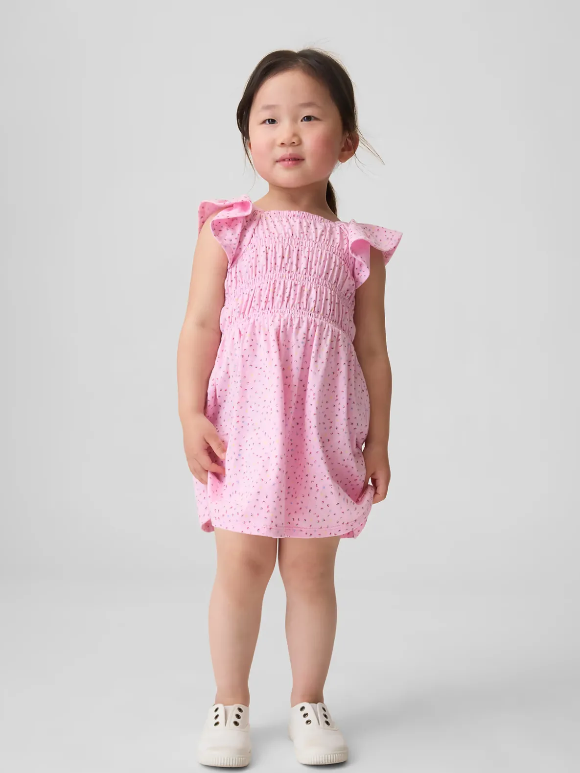 Baby & Toddler Smocked Flutter-Sleeve Dress