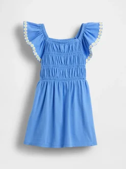 Baby & Toddler Smocked Flutter-Sleeve Dress