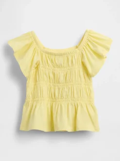 Baby & Toddler Smocked Flutter-Sleeve Top