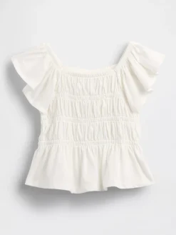 Baby & Toddler Smocked Flutter-Sleeve Top