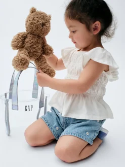 Baby & Toddler Smocked Flutter-Sleeve Top